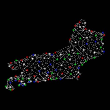 Bright Mesh karkas flare Spotlar ile Rio de Janeiro devlet Haritası