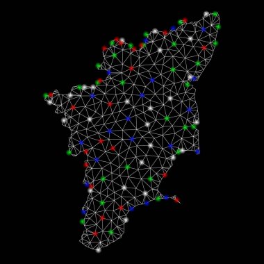 Parlama Spotlar ile parlak Mesh karkas Tamil Nadu devlet Haritası