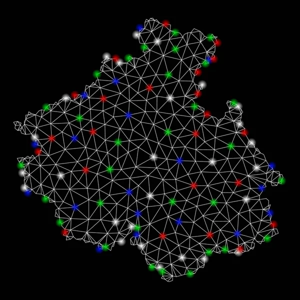 Flash Spotlar ile Bright mesh ağ Altay Cumhuriyeti Haritası