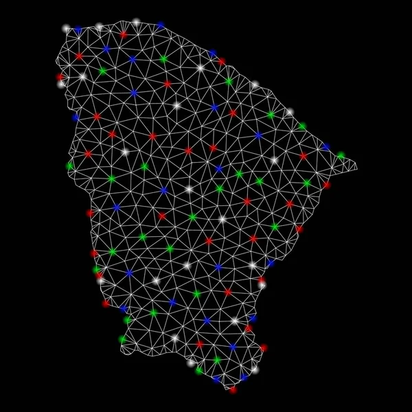 Flash Spotlar ile parlak Mesh karkas Ceara devlet Haritası