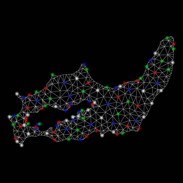 Flash Spotlar ile parlak Mesh 2D büyük Inagua Adası Haritası