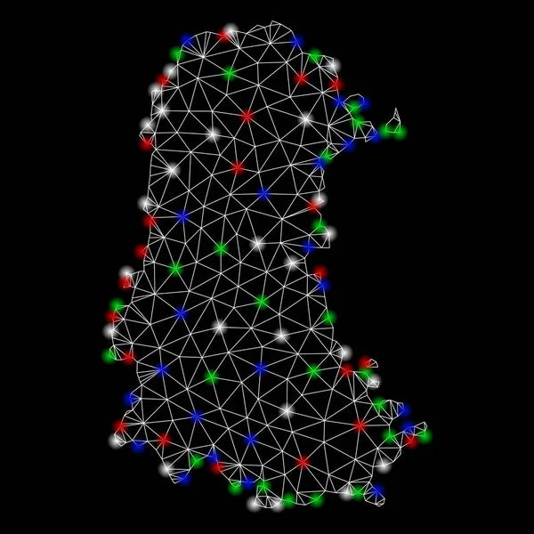 Parlama Spotlar ile parlak kafes ağ Palencia Eyaleti Haritası