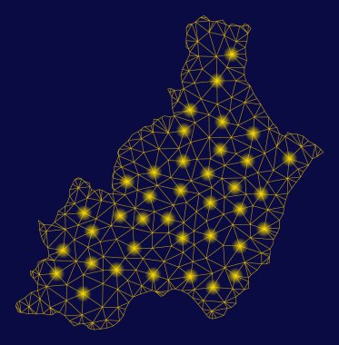 Sarı Mesh 2D Almeria Province haritası ile Flash Spotlar