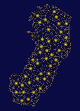 Sarı Mesh karkas Espirito Santo devlet Haritası flare Spotlar ile