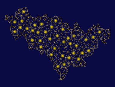 Sarı Mesh Network Jilin Il haritası ile Flash Spotlar