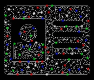 Hafif Spotlar ile parlak Mesh karkas hesap kartı