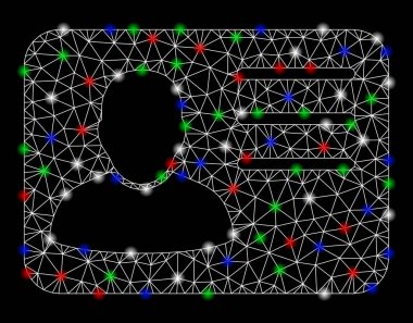 Parlak kafes tel çerçeve hesap kartı flash Spotlar