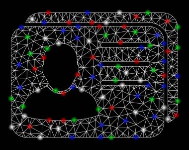 Flash Spotlar ile parlak mesh ağ hesap kartları