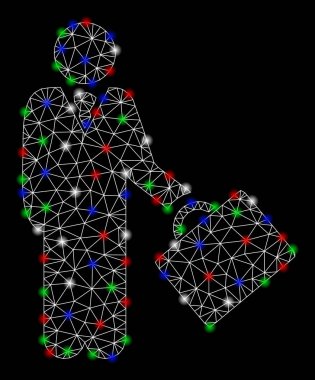 Işık Spotlar ile parlak Mesh tel çerçeve Hesap Yöneticisi