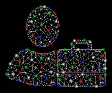 Parlak kafes ağ accounter ile ışık Spotlar