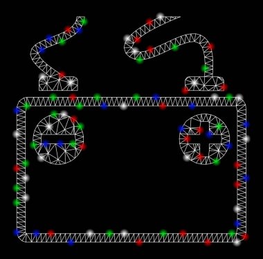 Flaş Spotlar ile parlak Mesh karkas akümülatör pil
