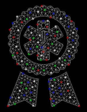 Parlak Mesh 2D başarı tıbbi mühür ışık Spotlar ile