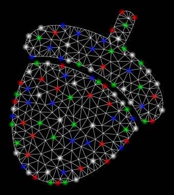 Parlama Spotlar ile parlak mesh ağ palamut