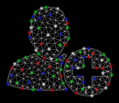 Parlak Mesh karkas ışık Spotlar ile Kullanıcı Ekle