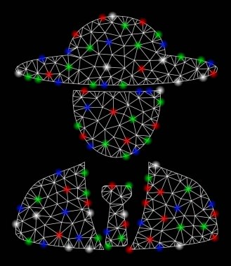 Işık Spotlar ile parlak Mesh karkas agronomist şefi