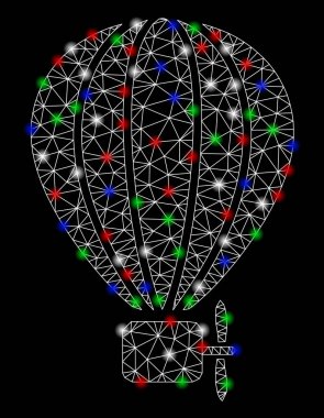 Flash Spotlar ile parlak mesh ağ hava balonu