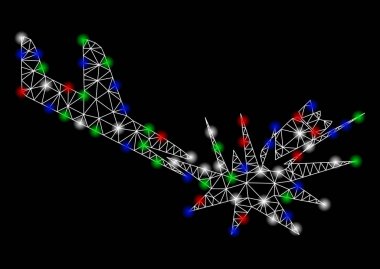 Işık Spotlar ile parlak Mesh karkas uçak bombası patlama
