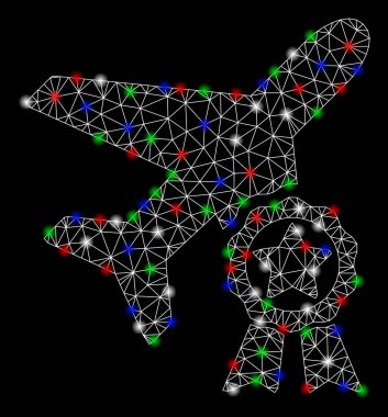Flare Spotlar ile parlak Mesh 2D uçak belgelendirme