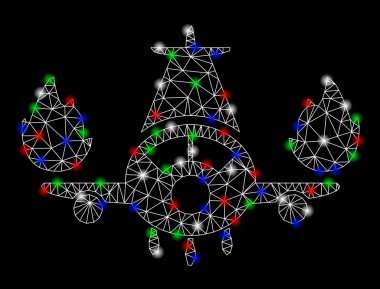 Parlak Mesh karkas uçak motorları ışık Spotlar ile Burn