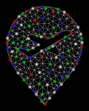 Flare Spotlar ile Bright mesh ağ Havaalanı Marker