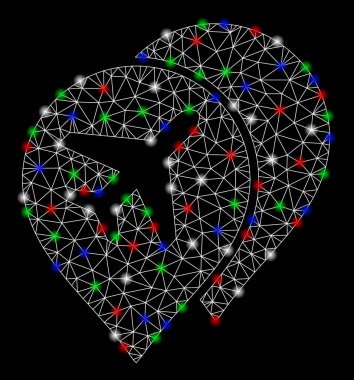 Light Spotlar ile parlak kafes tel çerçeve Havaalanı Işaretçileri