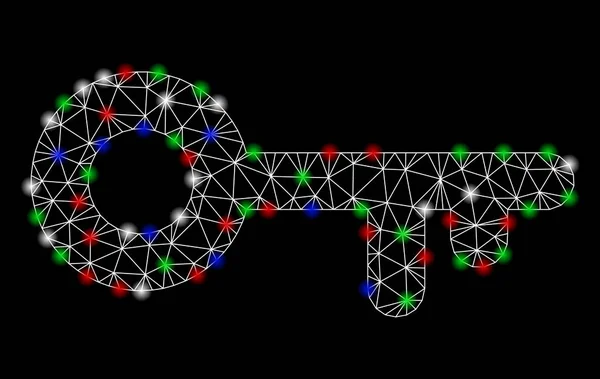 フラッシュスポットを備えた明るいメッシュのカーカスアクセスキー — ストックベクタ