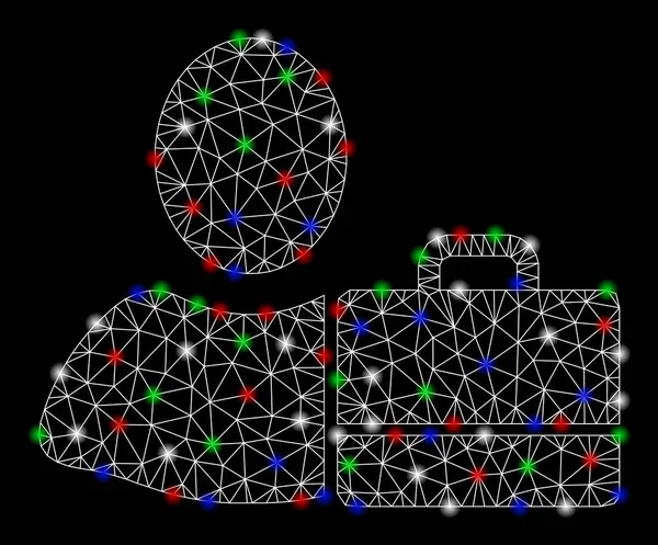 Parlak kafes ağ accounter ile ışık Spotlar