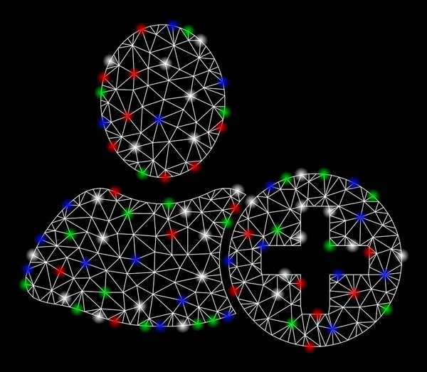 ブライトメッシュ2d ライトスポット付きユーザーの追加 — ストックベクタ