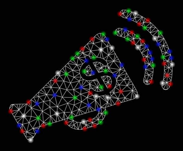 Işık Spotlar ile parlak kafes tel çerçeve reklamları bütçe megafon