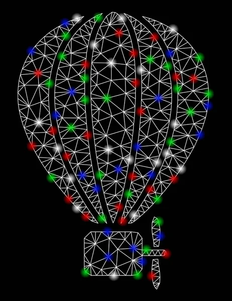 Parlak kafes ağ Aerostat balon ile flaş Spotlar