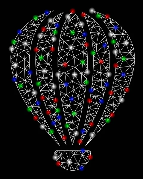 Light Spotlar ile parlak mesh ağ Aerostat