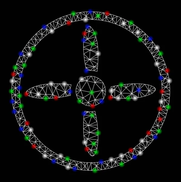 Parlak kafes tel çerçeve hava vida ile flaş Spotlar