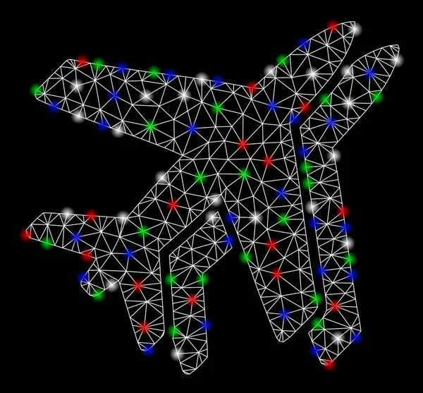 フラッシュスポットとブライトメッシュネットワーク航空会社 — ストックベクタ