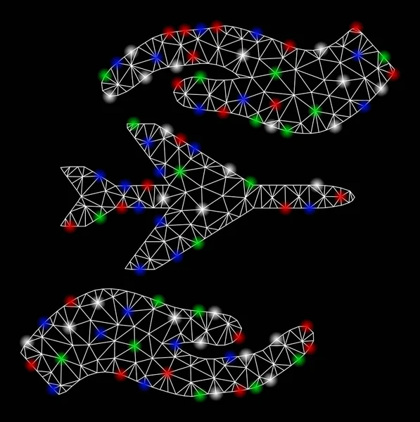 Parlak kafes 2D uçak bakım Hands Flash Spotlar ile