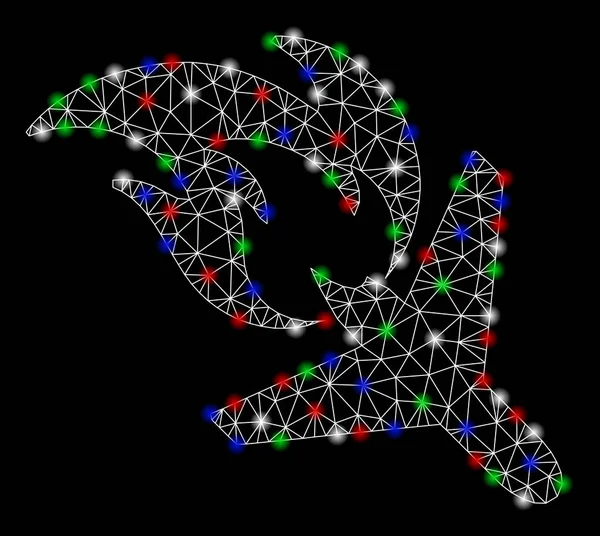 Flare Spotlar ile parlak kafes tel çerçeve uçak yangın felaketi