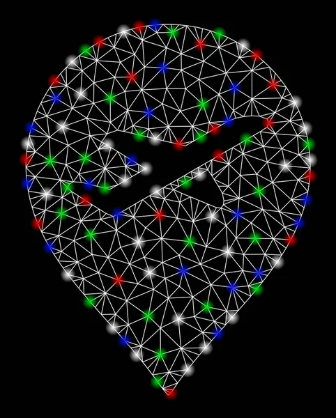 Flare Spotlar ile Bright mesh ağ Havaalanı Marker