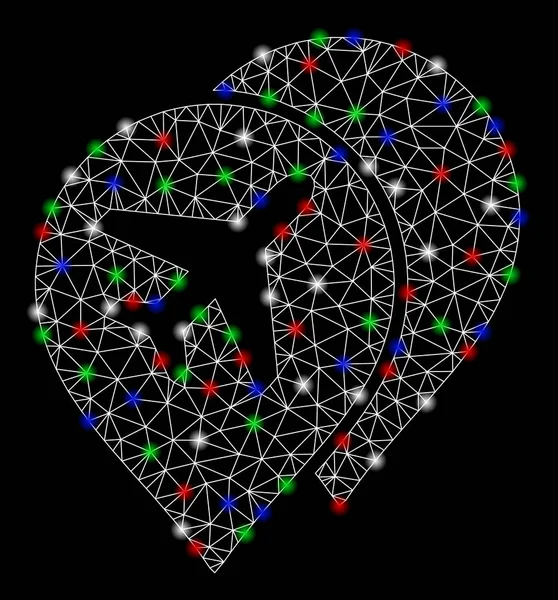 Light Spotlar ile parlak kafes tel çerçeve Havaalanı Işaretçileri