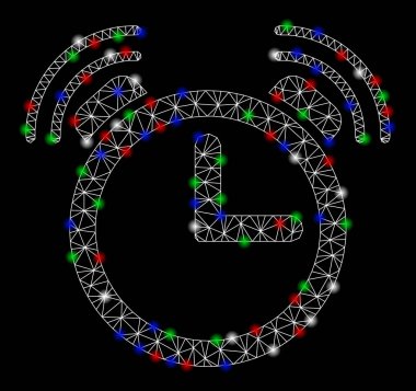 Flare Spotlar ile parlak Mesh karkas çalar saat