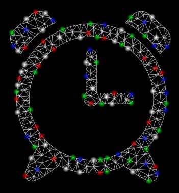 Flaş Spotlar ile parlak Mesh tel çerçeve çalar saat