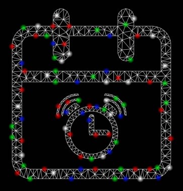 Flaş Spotlar ile parlak Mesh tel çerçeve alarm günü