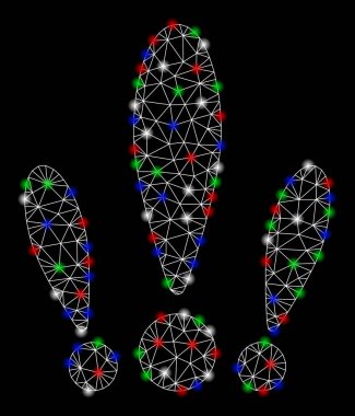 Işık Spotlar ile parlak mesh ağ uyarısı