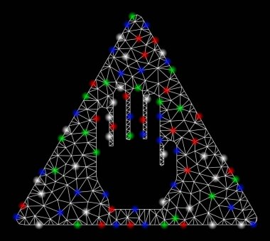 Flare Spotlar ile parlak Mesh karkas uyarısı