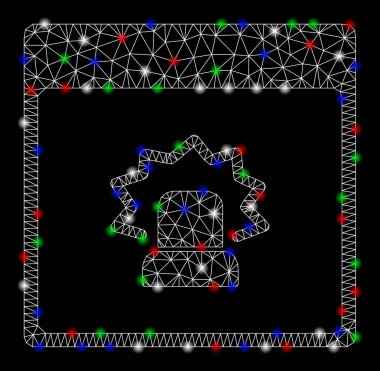 Flash Spotlar ile parlak Mesh 2D uyarı takvim sayfası