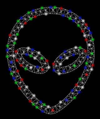 Flash Spotlar ile parlak Mesh karkas Alien