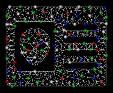 Işık Spotlar ile parlak mesh ağ Alien hesap kartı