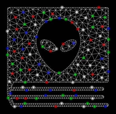 Parlama Spotlar ile parlak Mesh karkas Alien Katalog