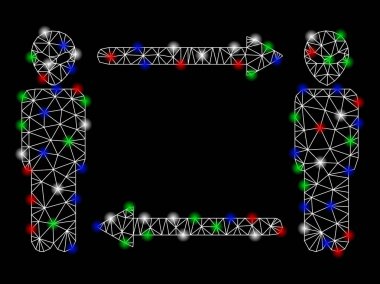 Işık Spotlar ile parlak mesh ağ Alien Exchange oklar