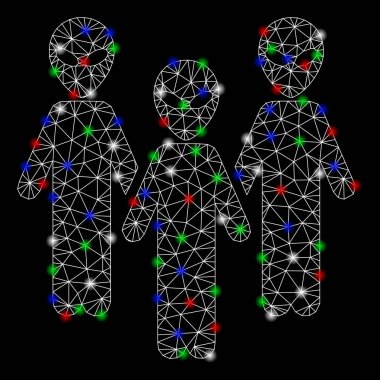 Işık Spotlar ile parlak Mesh Network Alien grubu