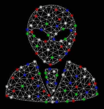 Işık Spotlar ile parlak Mesh karkas Alien Manager