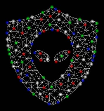 Flash Spotlar ile parlak Mesh karkas Alien Protection